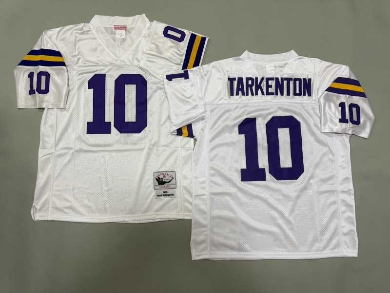 Men 2025 Minnesota Vikings #10 Tarkenton white Throwback Limited NFL Jersey style 001->minnesota vikings->NFL Jersey